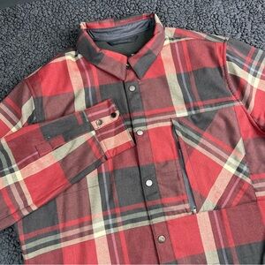 KJUS PLAID SHIRT JACKET SNAP BUTTONS SIZE MENS 54/XL
